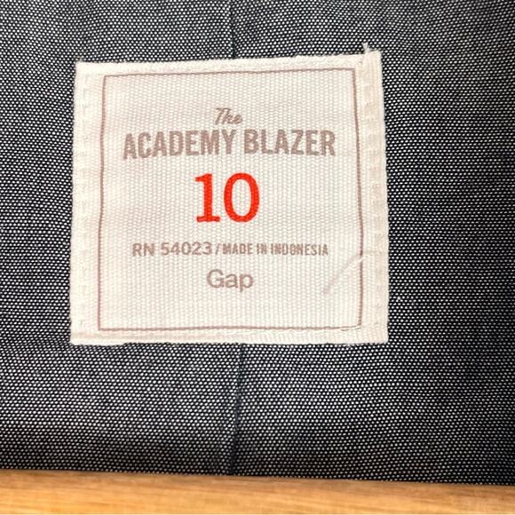 GAP Academy Blazer Women’s 10 Brick Red Wool Blend Tweed Schoolboy Cut Preppy - Picture 5 of 10